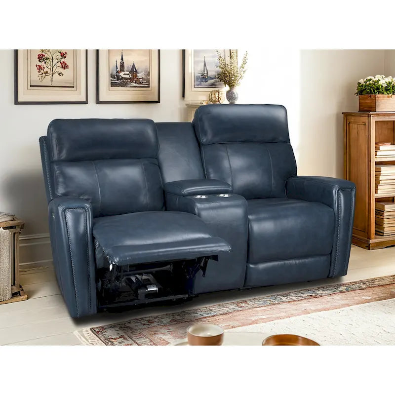 71.5 Leather Zero Gravity Power Recliner Loveseat Sofa with Power Headrest, USB&USB-C Port