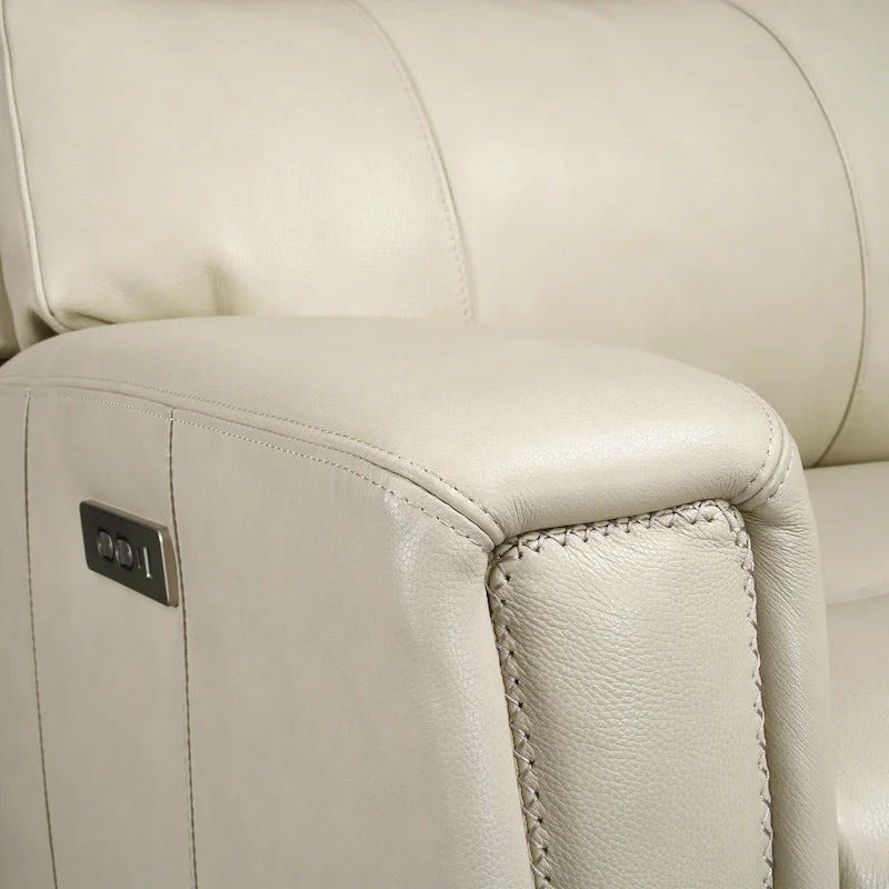 71.5 Leather Zero Gravity Power Recliner Loveseat Sofa with Power Headrest, USB&USB-C Port