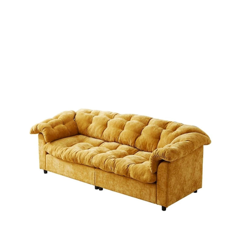 99.2  Chenille Comfort Deep Seat Sofa, Upholstered Fluffy Cloud Sofa