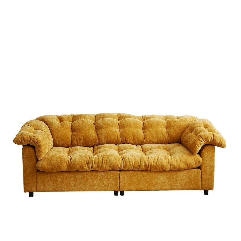 99.2  Chenille Comfort Deep Seat Sofa, Upholstered Fluffy Cloud Sofa