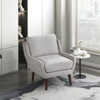 Comfortable Contemporary Accent Chair with Durable Upholstery and Solid Wood Legs
