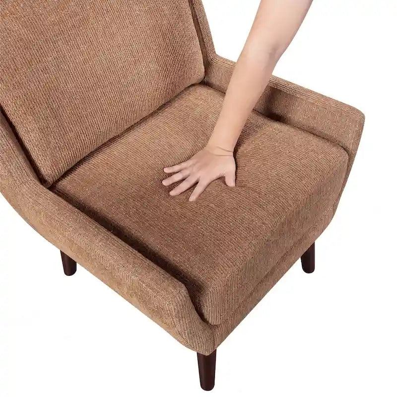 Comfortable Contemporary Accent Chair with Durable Upholstery and Solid Wood Legs