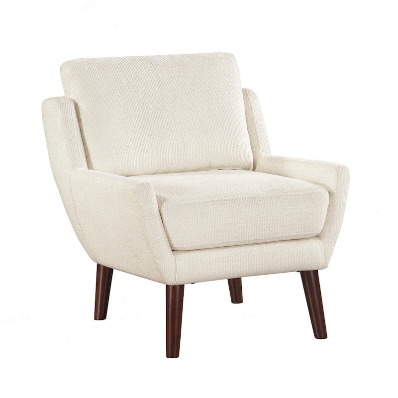 Comfortable Contemporary Accent Chair with Durable Upholstery and Solid Wood Legs