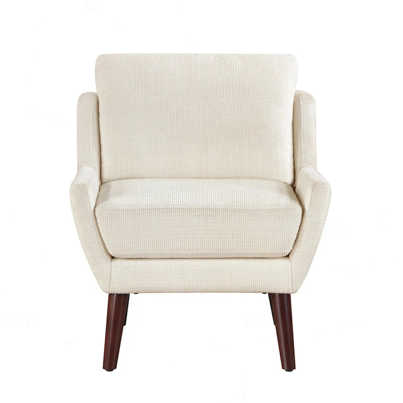 Comfortable Contemporary Accent Chair with Durable Upholstery and Solid Wood Legs