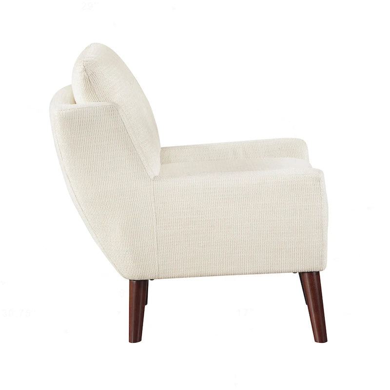 Comfortable Contemporary Accent Chair with Durable Upholstery and Solid Wood Legs