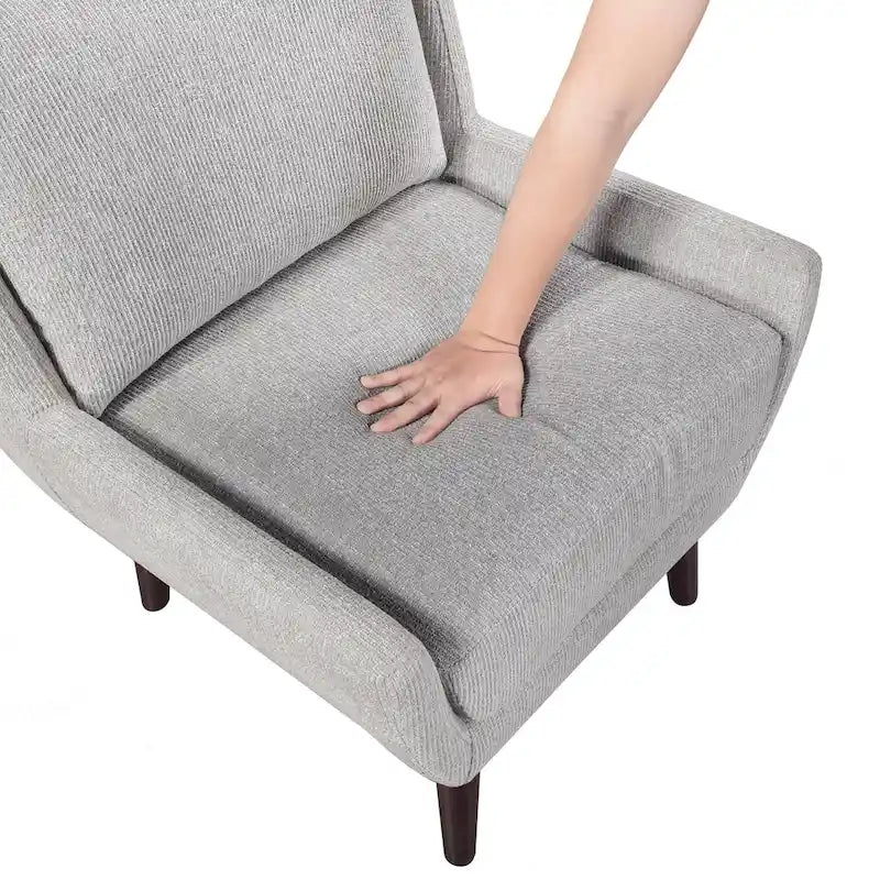 Comfortable Contemporary Accent Chair with Durable Upholstery and Solid Wood Legs