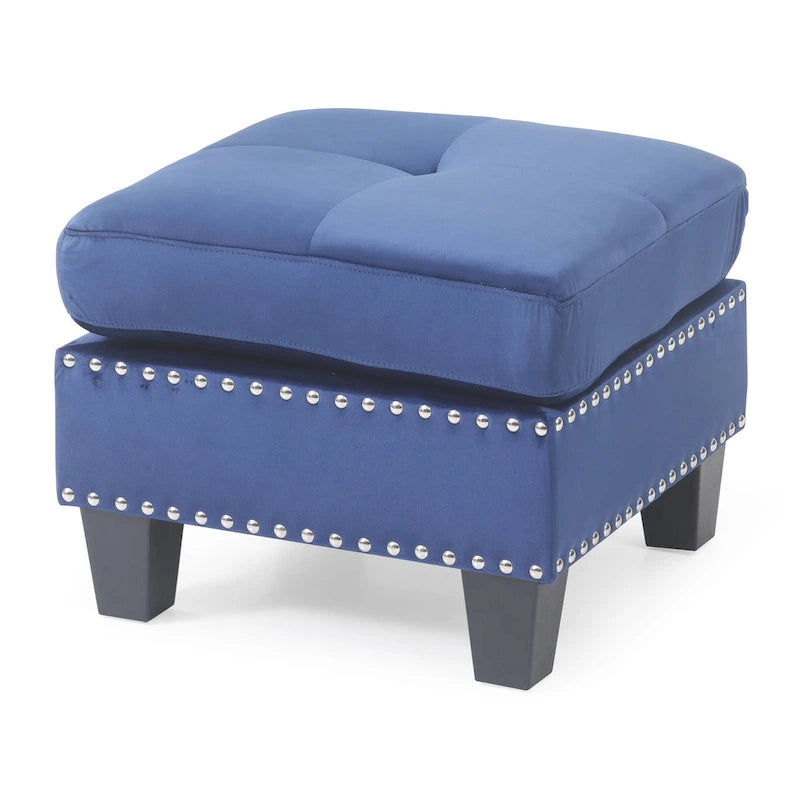 Tufted Velvet Ottoman