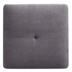 Pouffe en velours capitonné