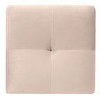 Pouffe en velours capitonné