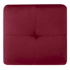 Pouffe en velours capitonné