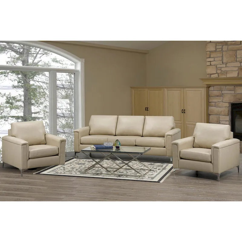 Modern Premium Top Grain Leather Sofa