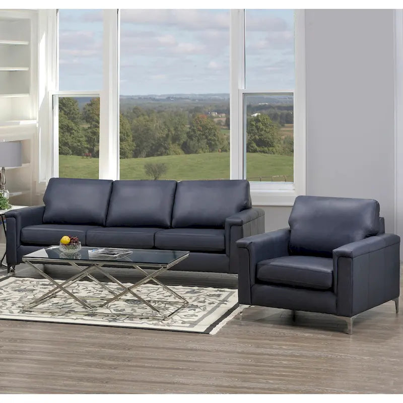 Modern Premium Top Grain Leather Sofa