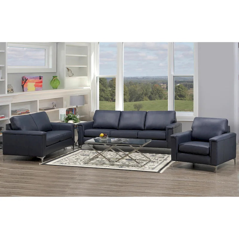 Modern Premium Top Grain Leather Sofa