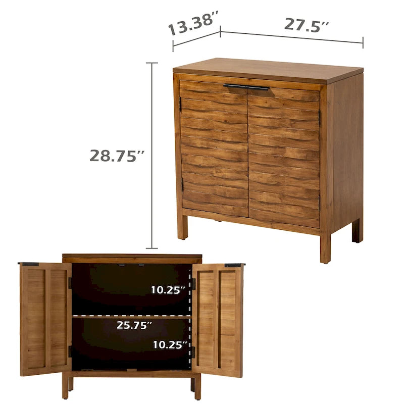 Farmhouse Storage Dresser Accent Sideboard Wood Buffet Cabinet with 2-Door for Living Room, Hallway, Bedroom, Dining Room