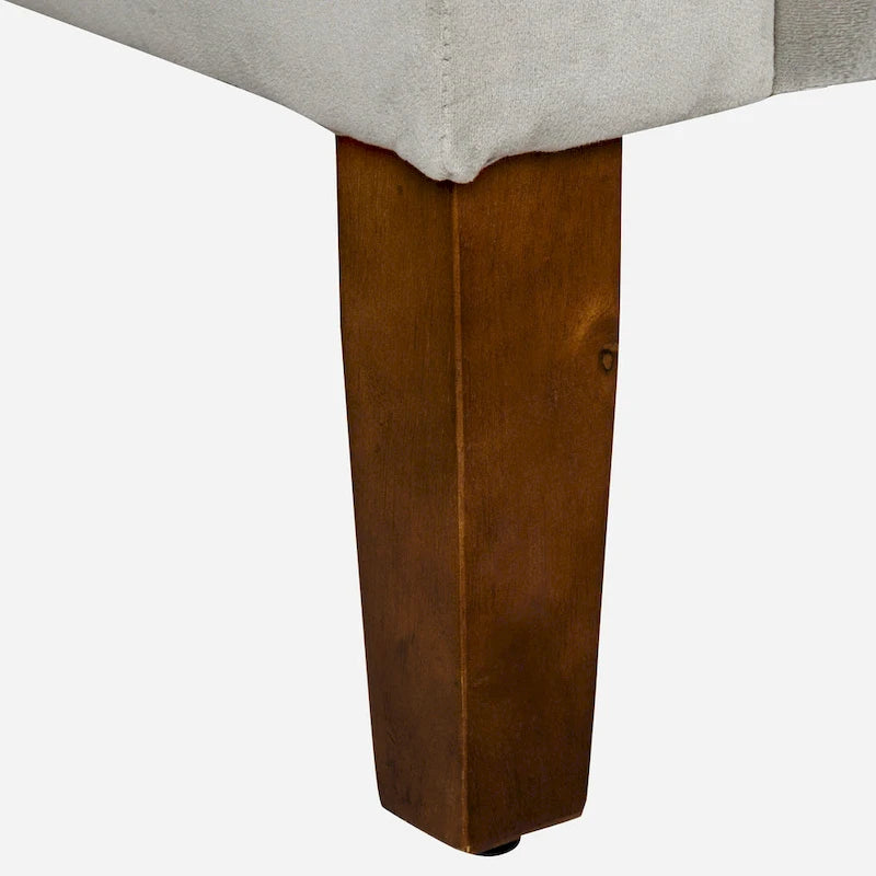 Grey Velvet Settee-style Storage Bench