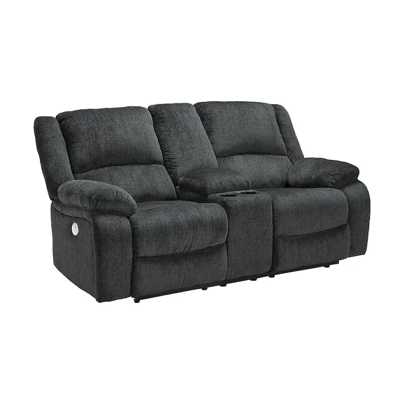 Double Power Reclining Loveseat w/ Console, Dark Gray - 40 x 70 x 40