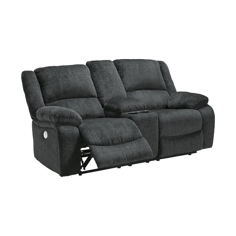 Double Power Reclining Loveseat w/ Console, Dark Gray - 40 x 70 x 40