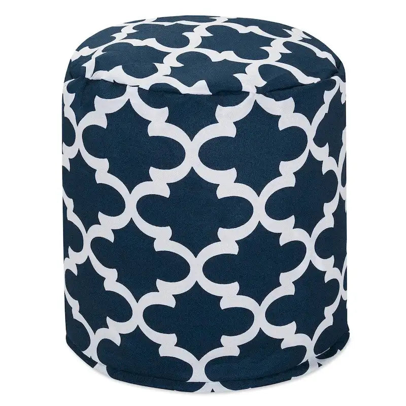 Trellis Indoor/ Outdoor Ottoman Pouf 16 L x 16 W x 17 H