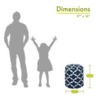 Pouf/ottoman d'intérieur/extérieur Trellis 16 L x 16 l x 17 H