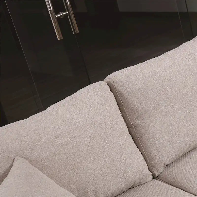 U-Shape Pull-out Sleeper Sectional Sofa with Double Storage Spaces