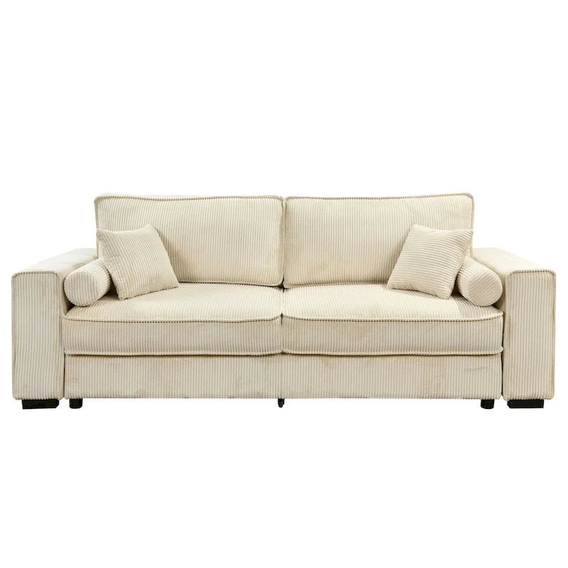 Modern Upholstered Sofa Bed with Storage