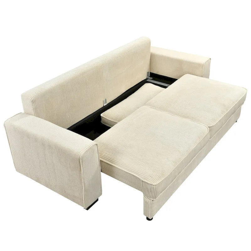 Modern Upholstered Sofa Bed with Storage