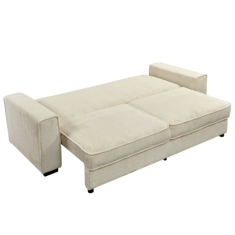 Modern Upholstered Sofa Bed with Storage