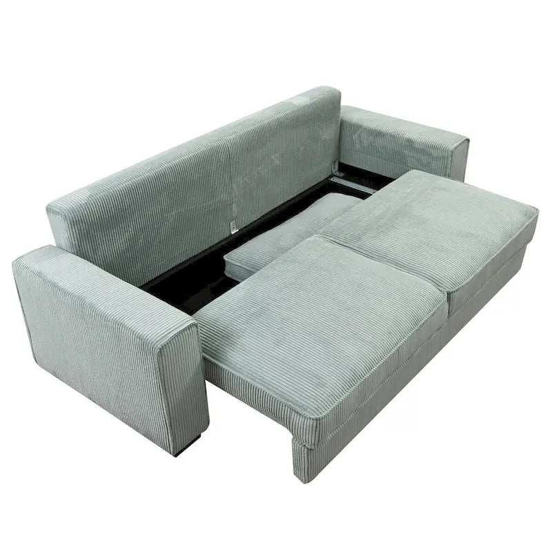 Modern Upholstered Sofa Bed with Storage