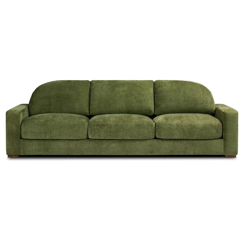 Sofa in Distressed Green Velvet