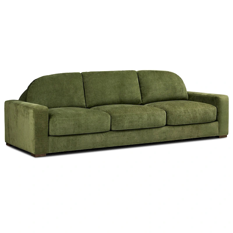 Sofa in Distressed Green Velvet