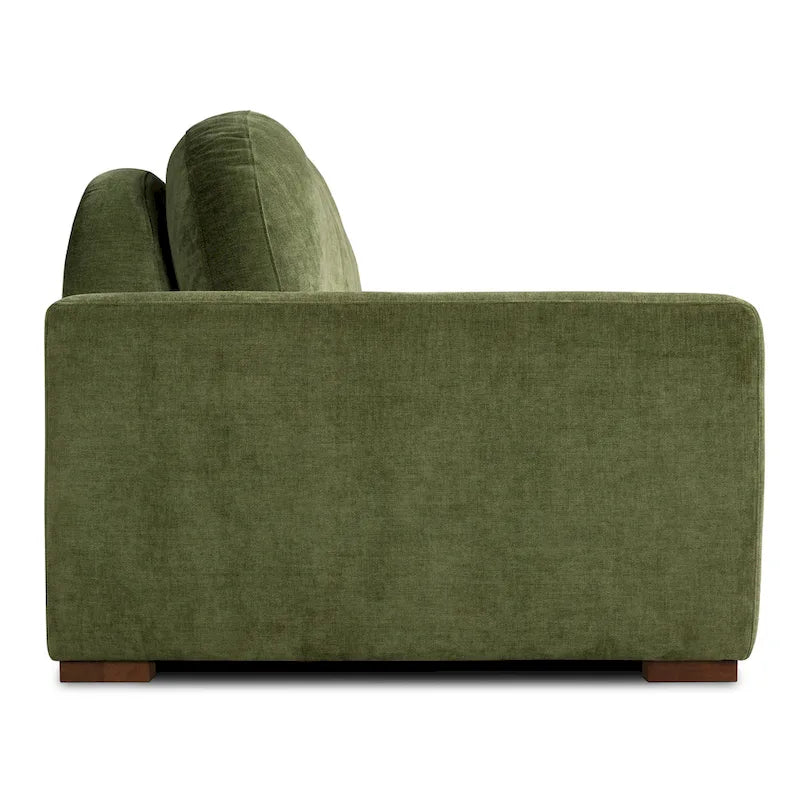 Sofa in Distressed Green Velvet