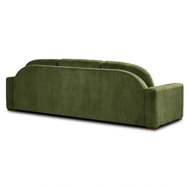 Sofa in Distressed Green Velvet