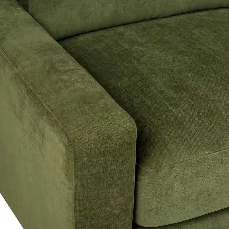 Sofa in Distressed Green Velvet