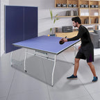 Table de tennis de table pliable de taille moyenne de 2,44 m, 2 raquettes de tennis de table et 3 balles