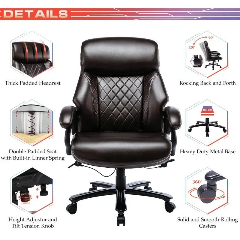 High Back Big & Tall 400lb Ergonomic Executive Office Chair