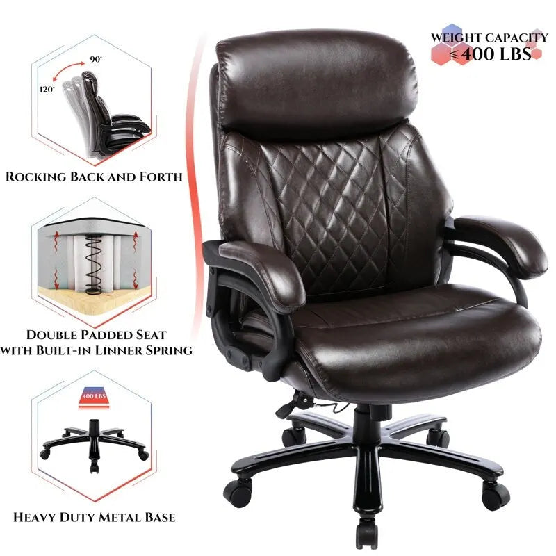 High Back Big & Tall 400lb Ergonomic Executive Office Chair