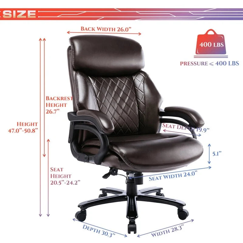 High Back Big & Tall 400lb Ergonomic Executive Office Chair