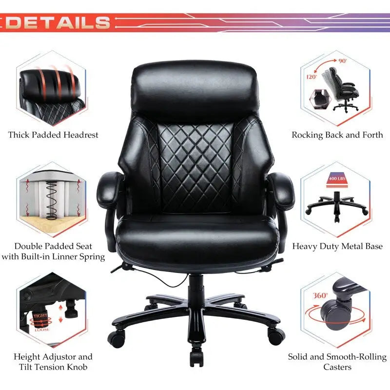 High Back Big & Tall 400lb Ergonomic Executive Office Chair