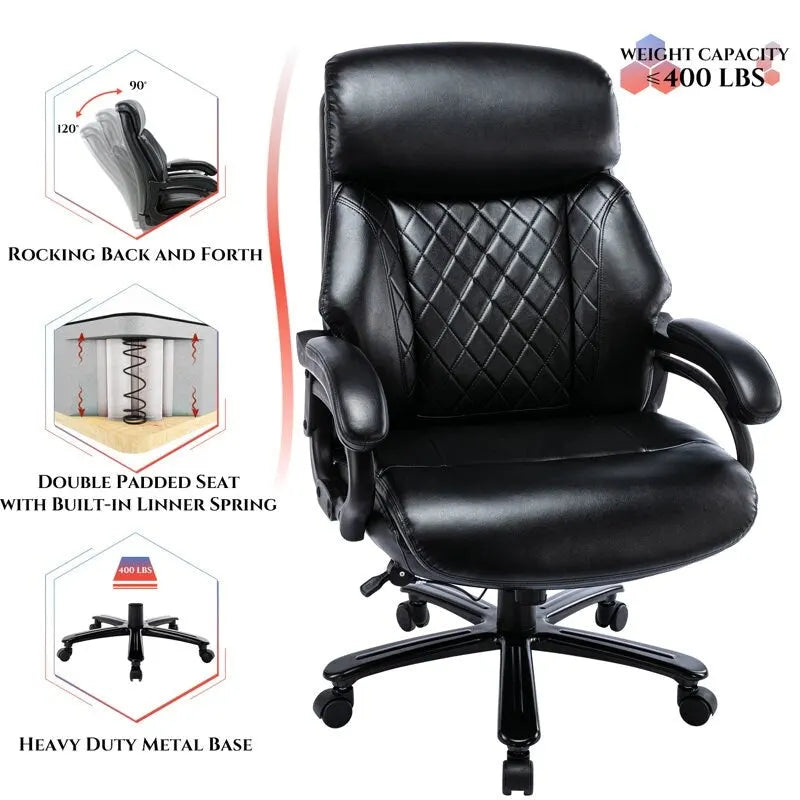 High Back Big & Tall 400lb Ergonomic Executive Office Chair