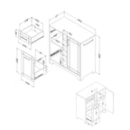 Meuble bar avec rangement pour bouteilles et verres