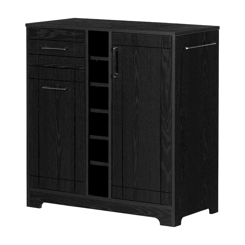Bar Cabinet with Bottle and Glass Storage